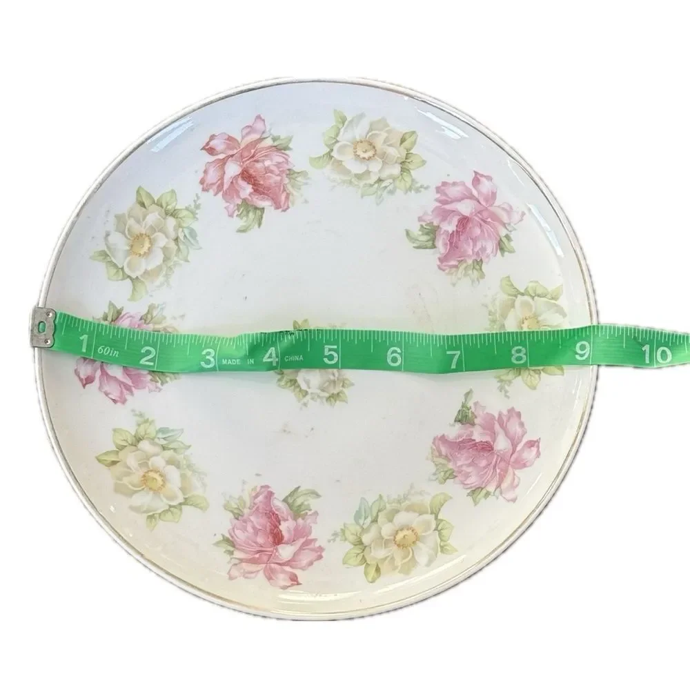 Vintage Moravia Porzellan Austria Porcelain Plate with‎ Floral Design